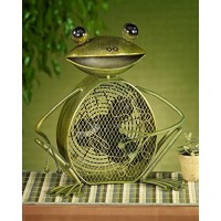 CC Home Furnishings 15" Charming Whimsical Mister Frog Table Top Figure Fan - B0037YKXJO